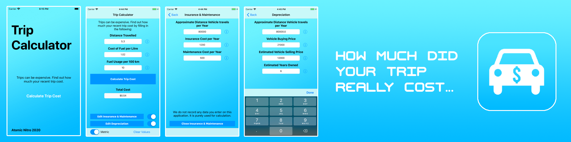 Trip Calculator Slide